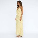 Women’s Ruffle Maxi Dress – Elegant Summer Dress