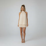 Women's Boat Neck A-Line Mini Dress Casual Day Dress