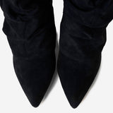 Black Knee High Boots Hidden Heel Winter Boots