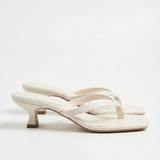 White Heel Flip Flops Casual Summer Sandals